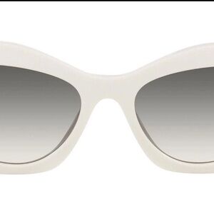 Prada White Cat-Eye Sunglasses